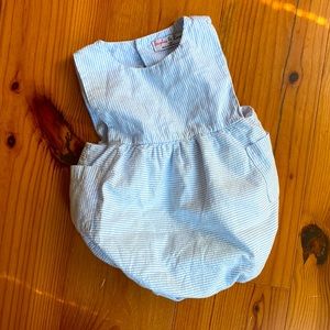 Baby boy light blue striped bubble